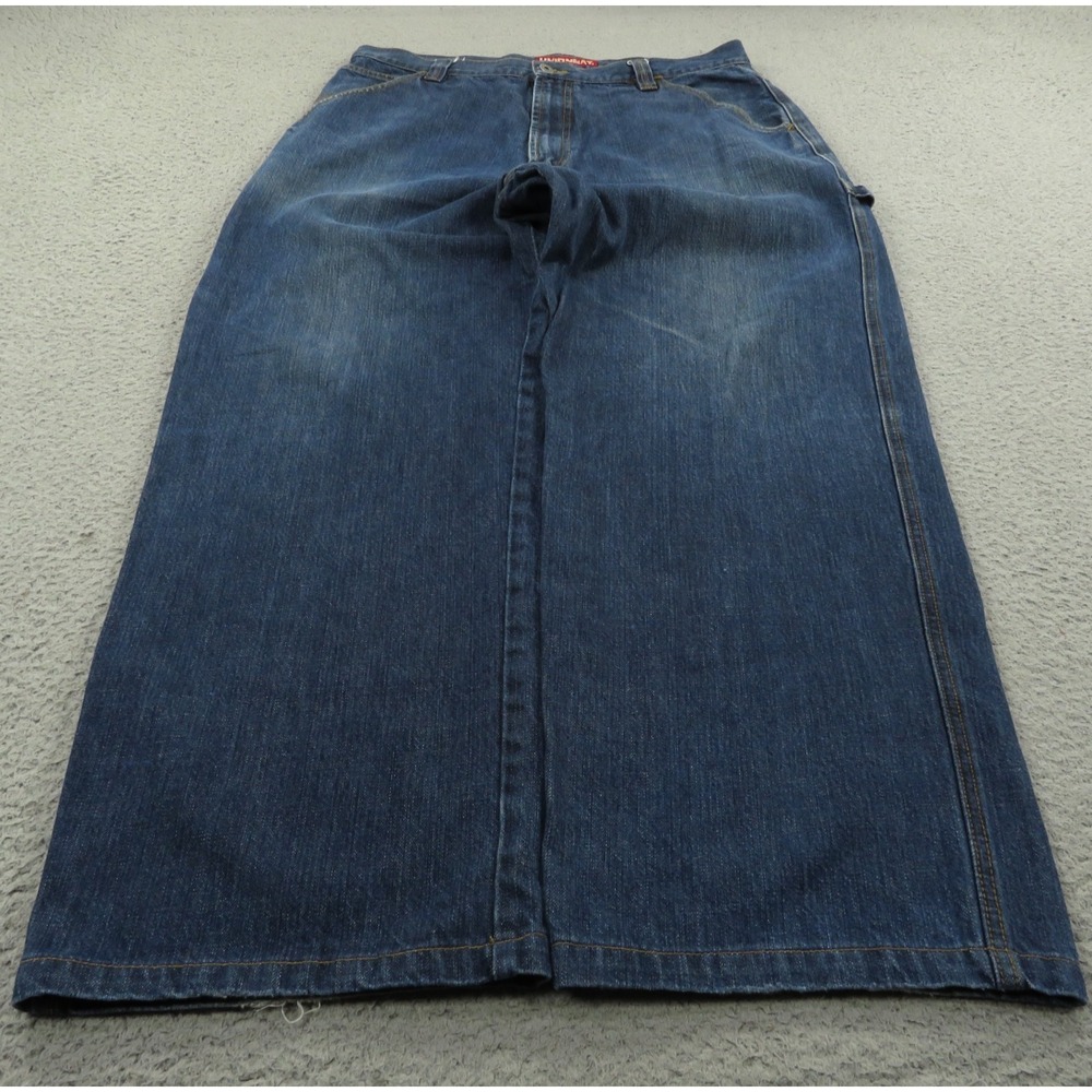 Unionbay Baggy Jeans Mens 34x30 Y2K Skater Grunge Carpenter Wide Leg VTG Blue